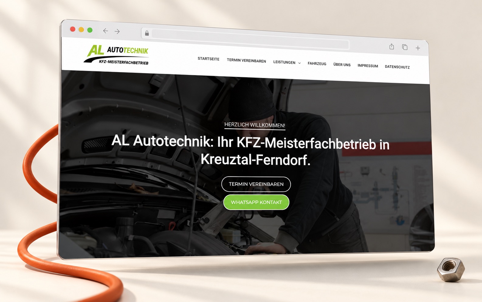 KI-inszeniertes Projektbild der Referenzwebsite