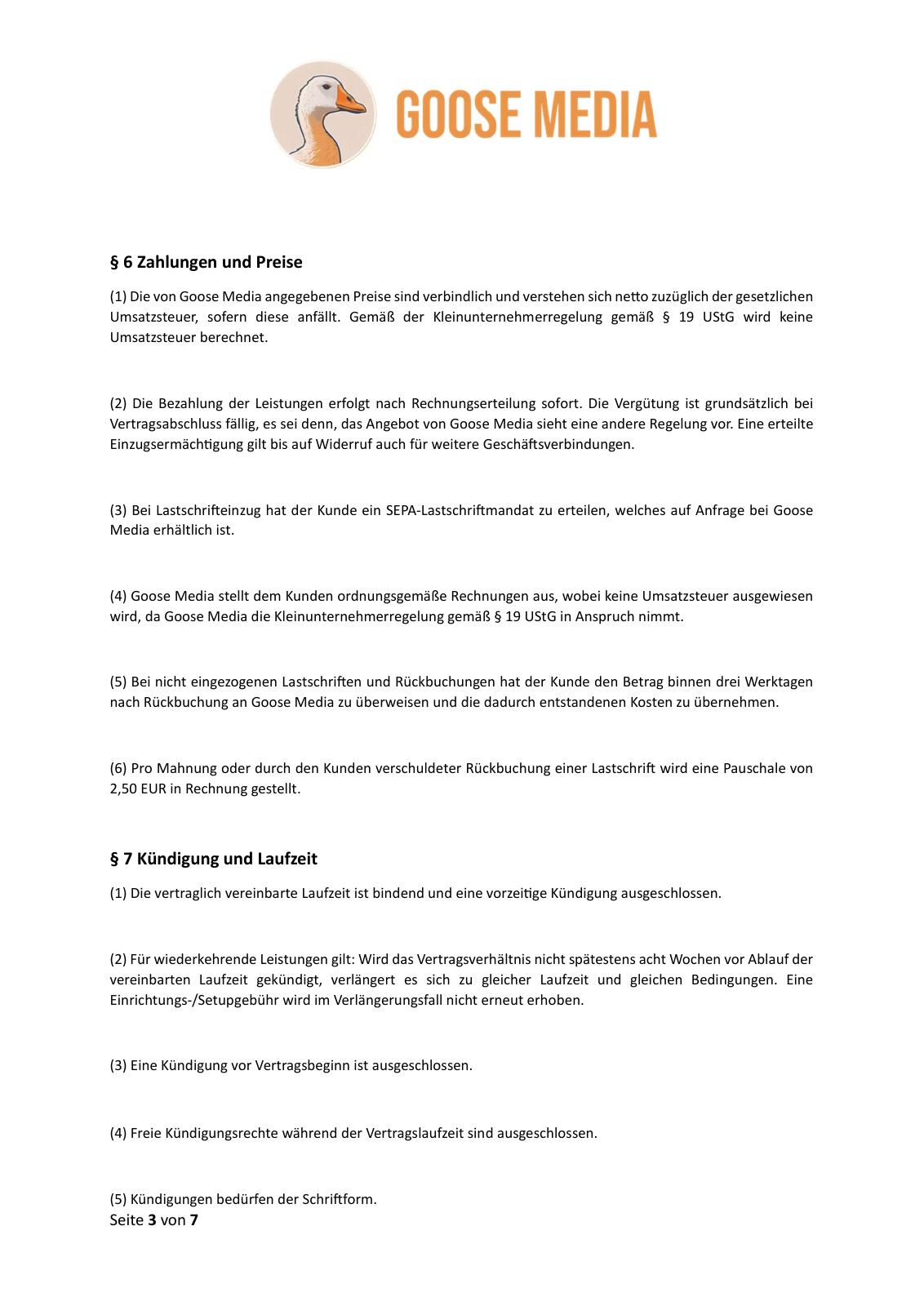 Allgemeine Geschäftsbedingungen – Seite 3 von 7